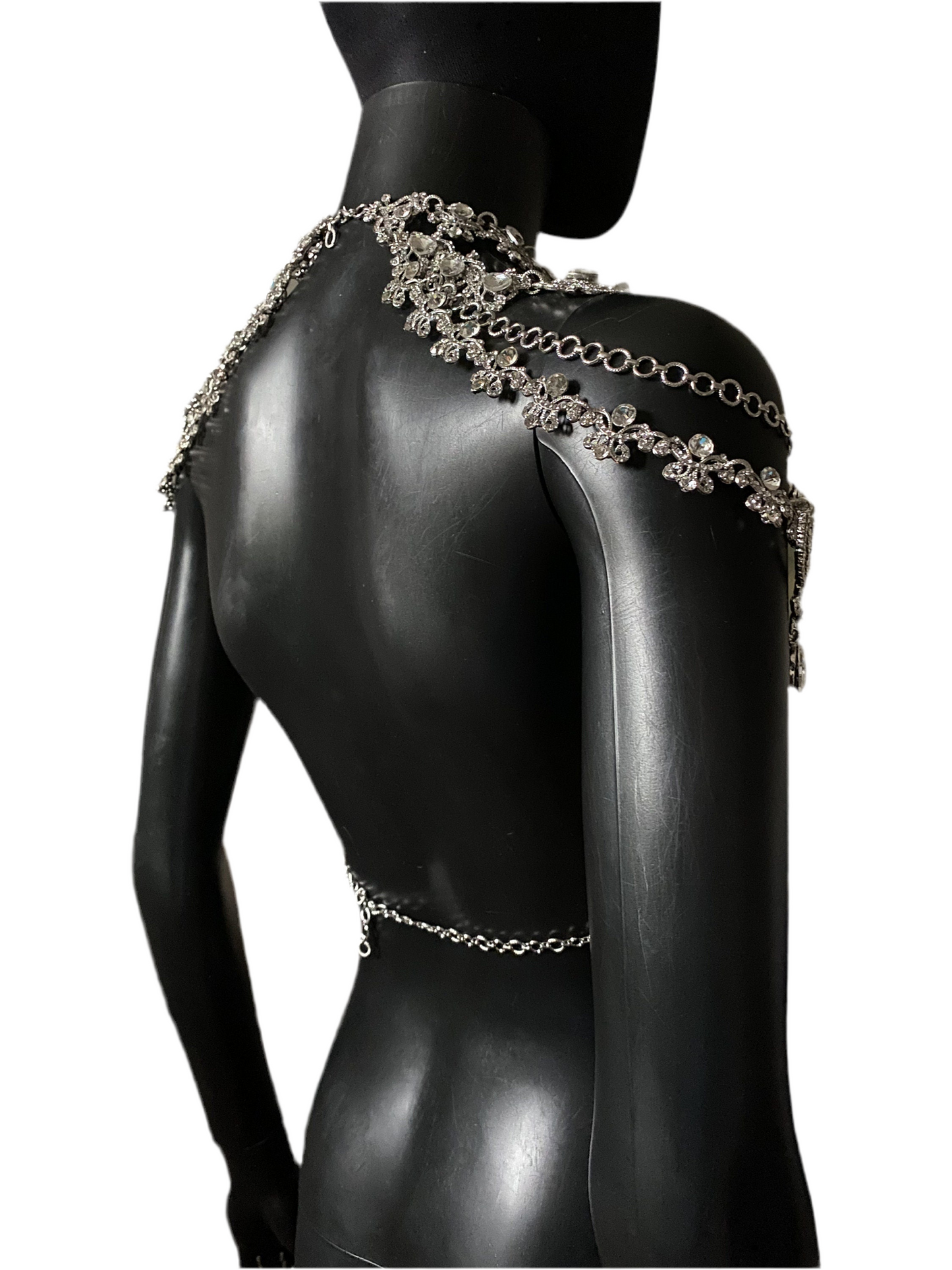 Crystal Body Chain~Shoulder necklace~Bridal body chain~Body necklace ~Rhinestone crystals body~Bridal jewelry